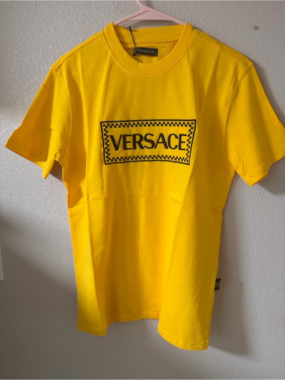 Versace Kids Bright Yellow Logo Tee